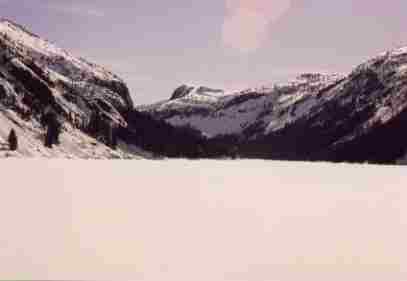 April 5th 2002,
the lake is still frozen over.