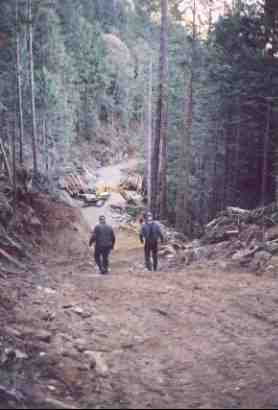 Top end of road just to side of
creek